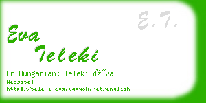 eva teleki business card